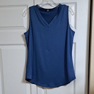 Women's Blue Sleeveless Top